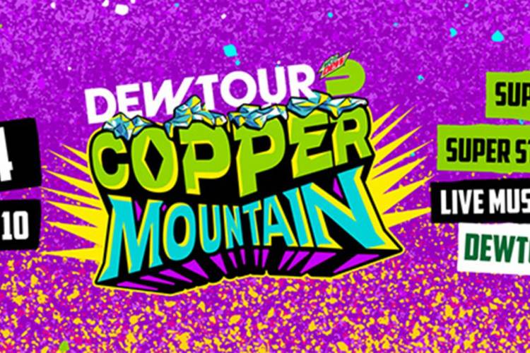 advertisement for the winter dew tour march 8th to 10th
