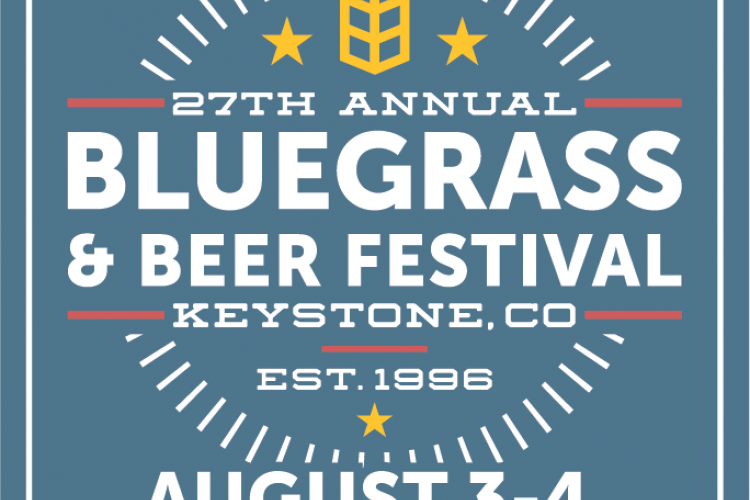 Bluegrass & beer festival logo with dates
